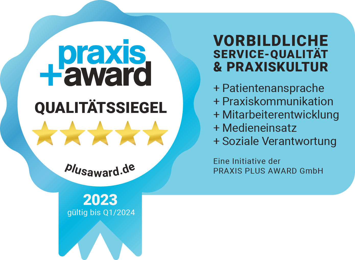 „Praxis+Award“-Qualitätssiegel